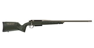 300 PRC bolt action rifle with muzzle brake and burnt bronze cerakote finish.